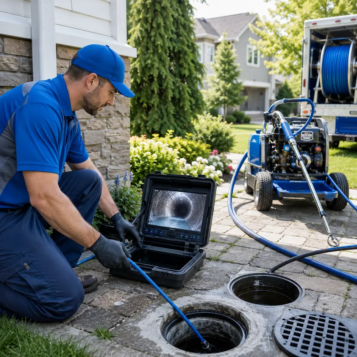 Outdoor drain cleaning professionals serving West Pittsburg, PA